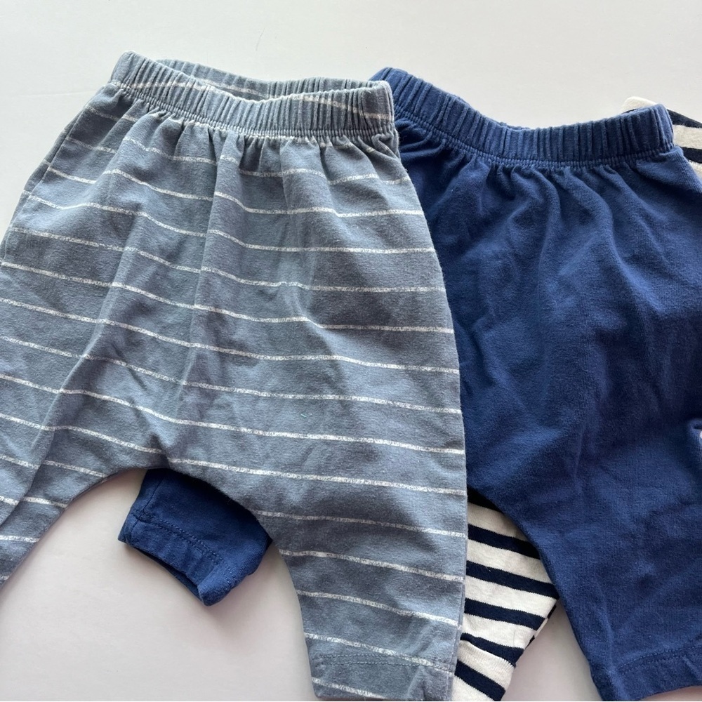 Old Navy • Baby 0-3 Month 3 Pack Casual Pants Navy Grey - Picture 3 of 6